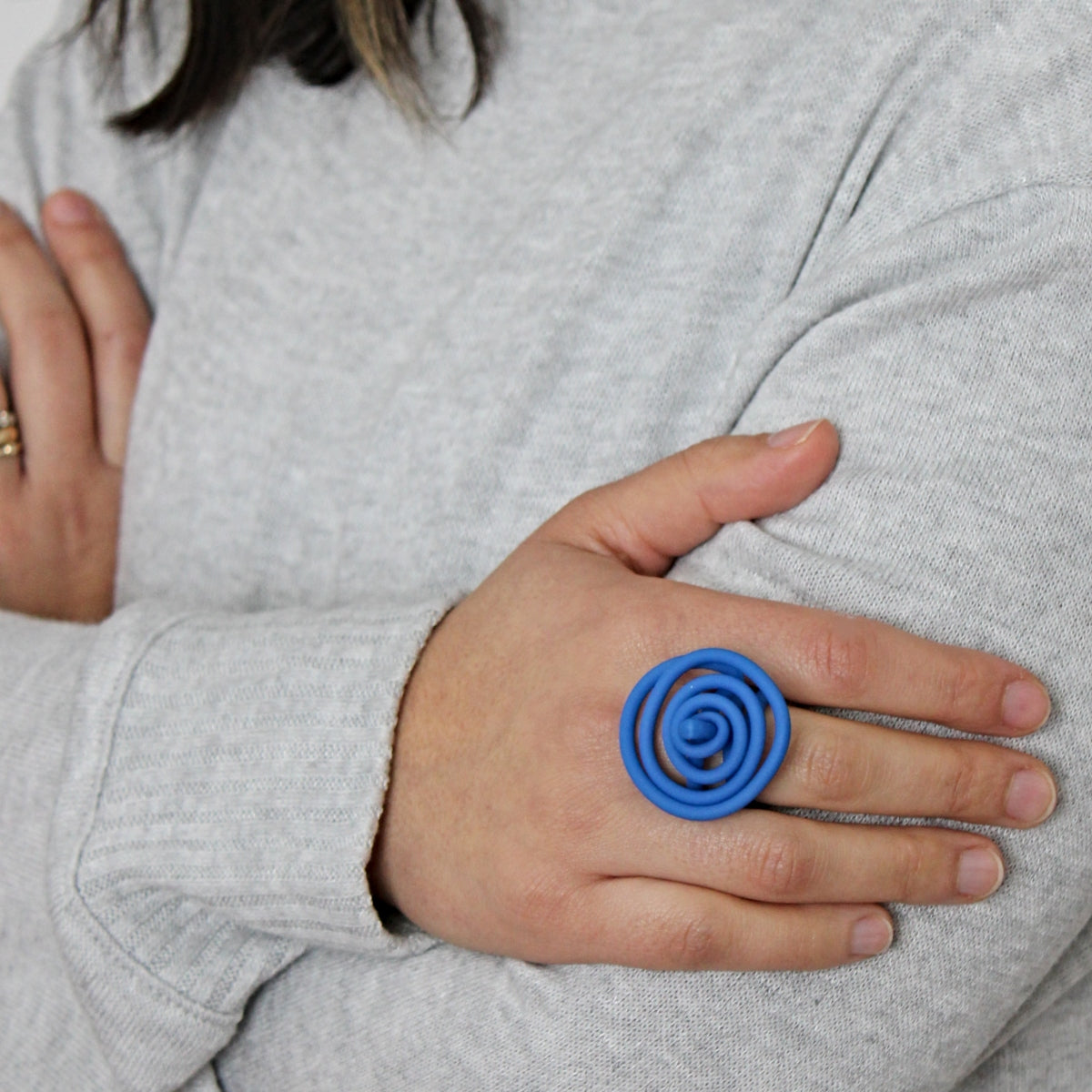 Blue Cefalu Swirl Ring