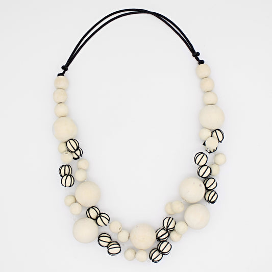 Cream Britta Bubble Necklace - Sylca Designs - Chunky Jewelry