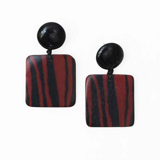 Square Resin Claire Earrings - Sylca Designs - Chunky Jewelry
