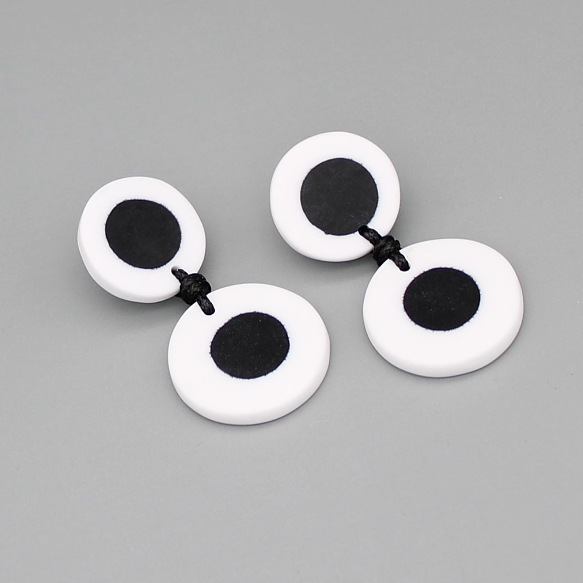Artistic Black and White Aliki Earrings