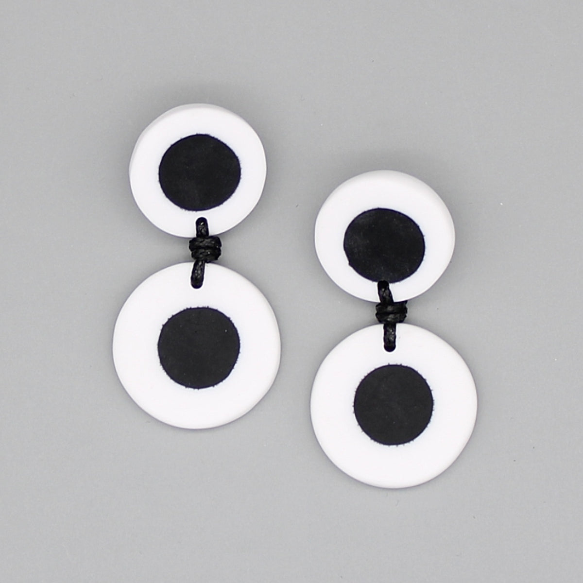 Artistic Black and White Aliki Earrings