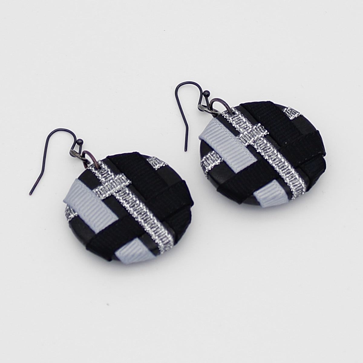 Grey Fiona Disc Earrings