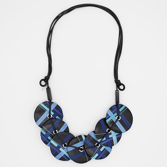 Sapphire Circle Lisa Necklace - Sylca Designs - Chunky Jewelry