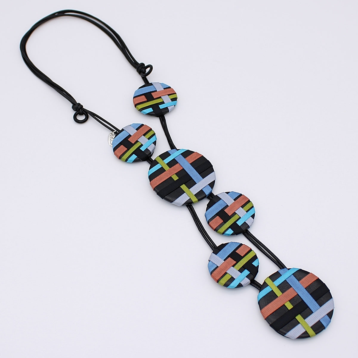 Multi Circles of Ribbon Fiona Necklace