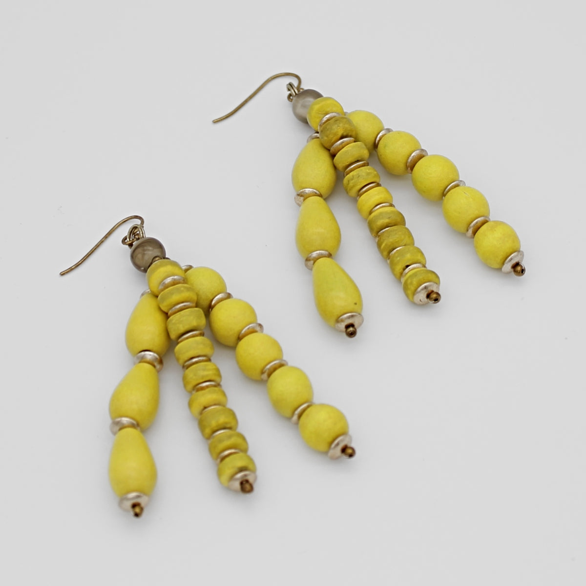 Yellow Multi Strand Simone Earrings