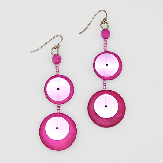 Fuchsia Arabella Earrings - Sylca Designs - Chunky Jewelry