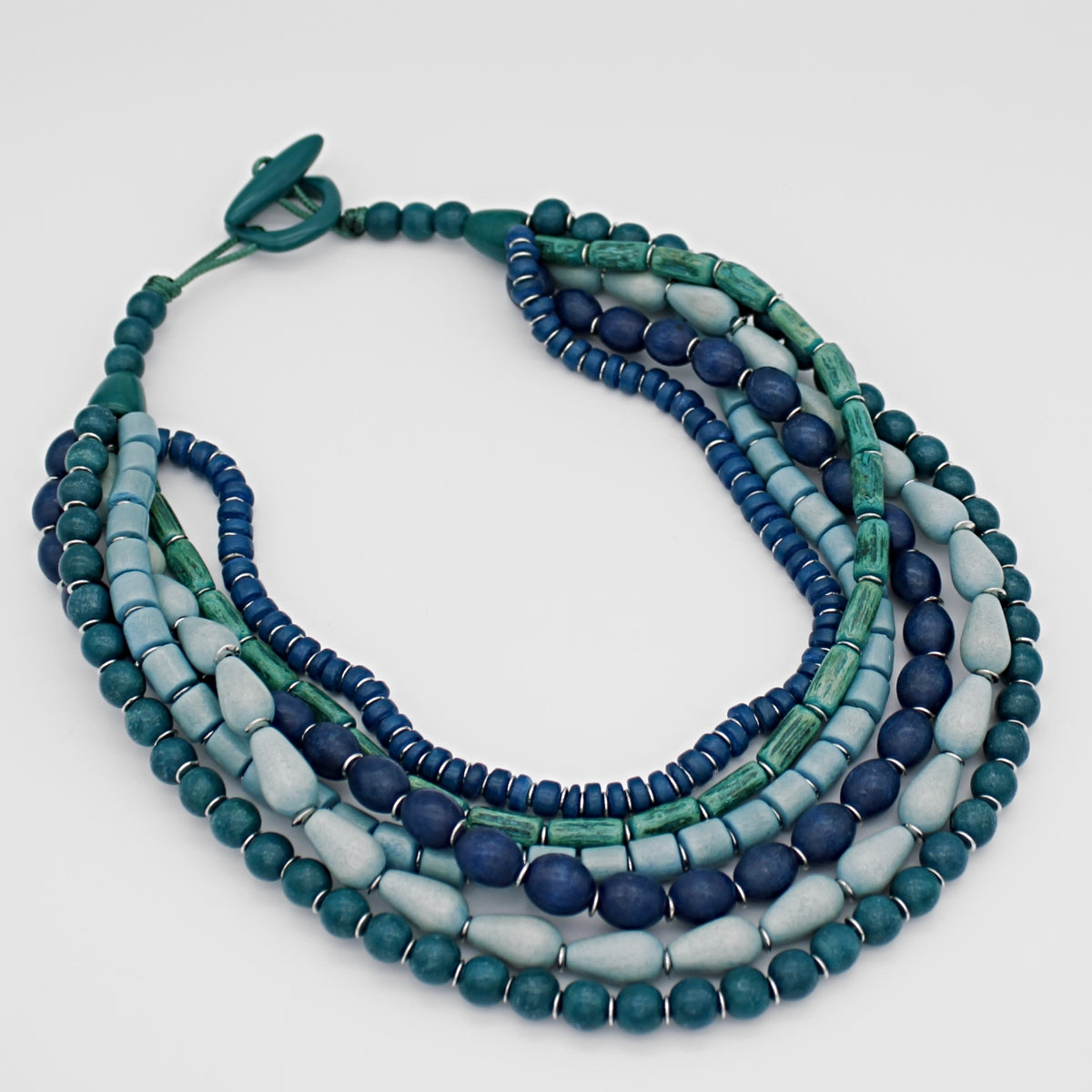 Blue Multi Strand Simone Necklace