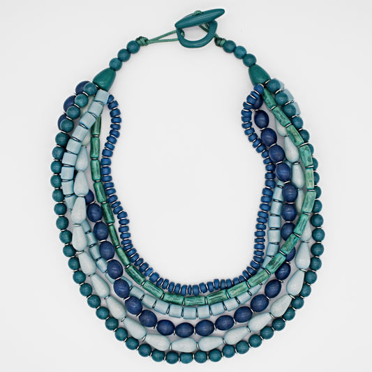 Blue Multi Strand Simone Necklace