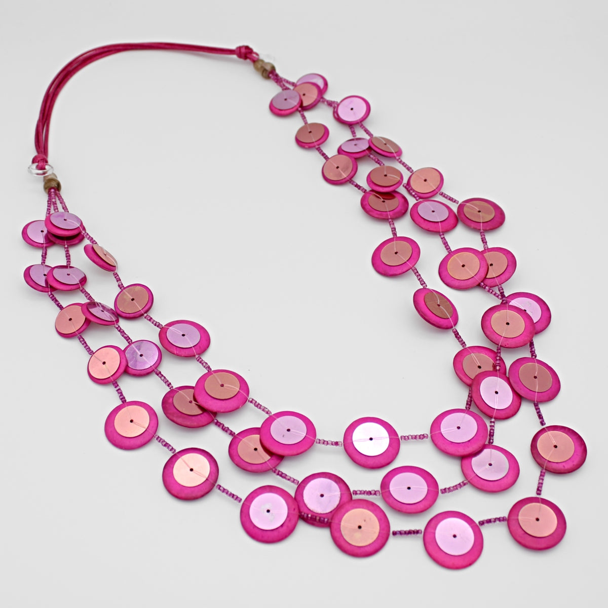 Fuchsia Iridescent Arabella Necklace