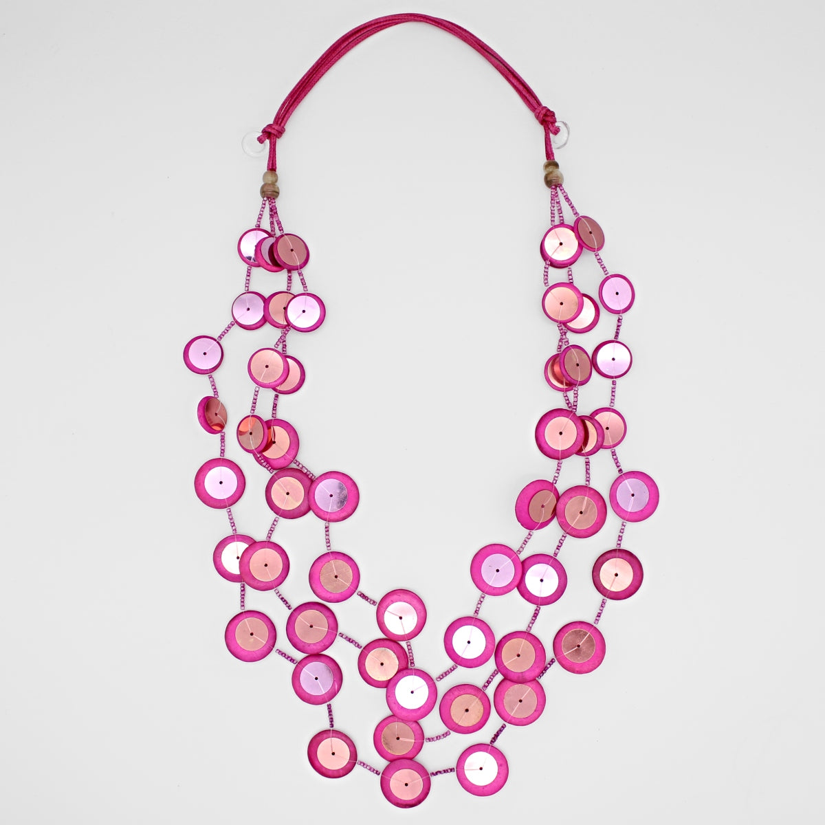 Fuchsia Iridescent Arabella Necklace