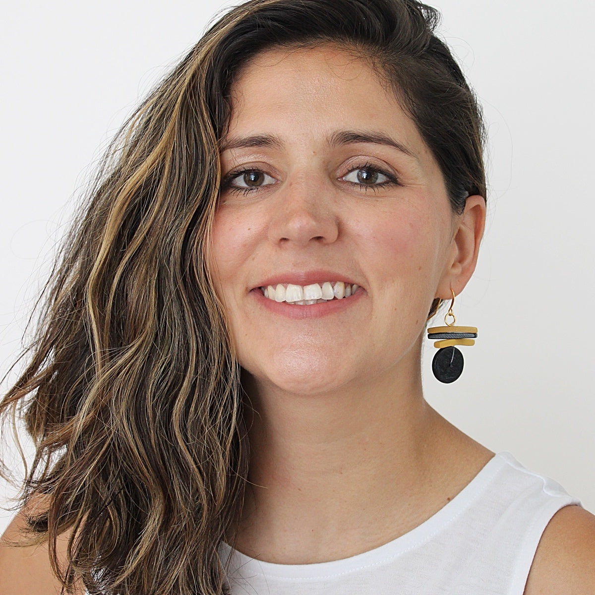 Black and Yellow Elaine Earrings