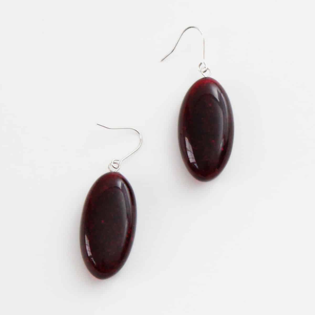 Red Speckled Thea Earring - Sylca Designs - Chunky Jewelry