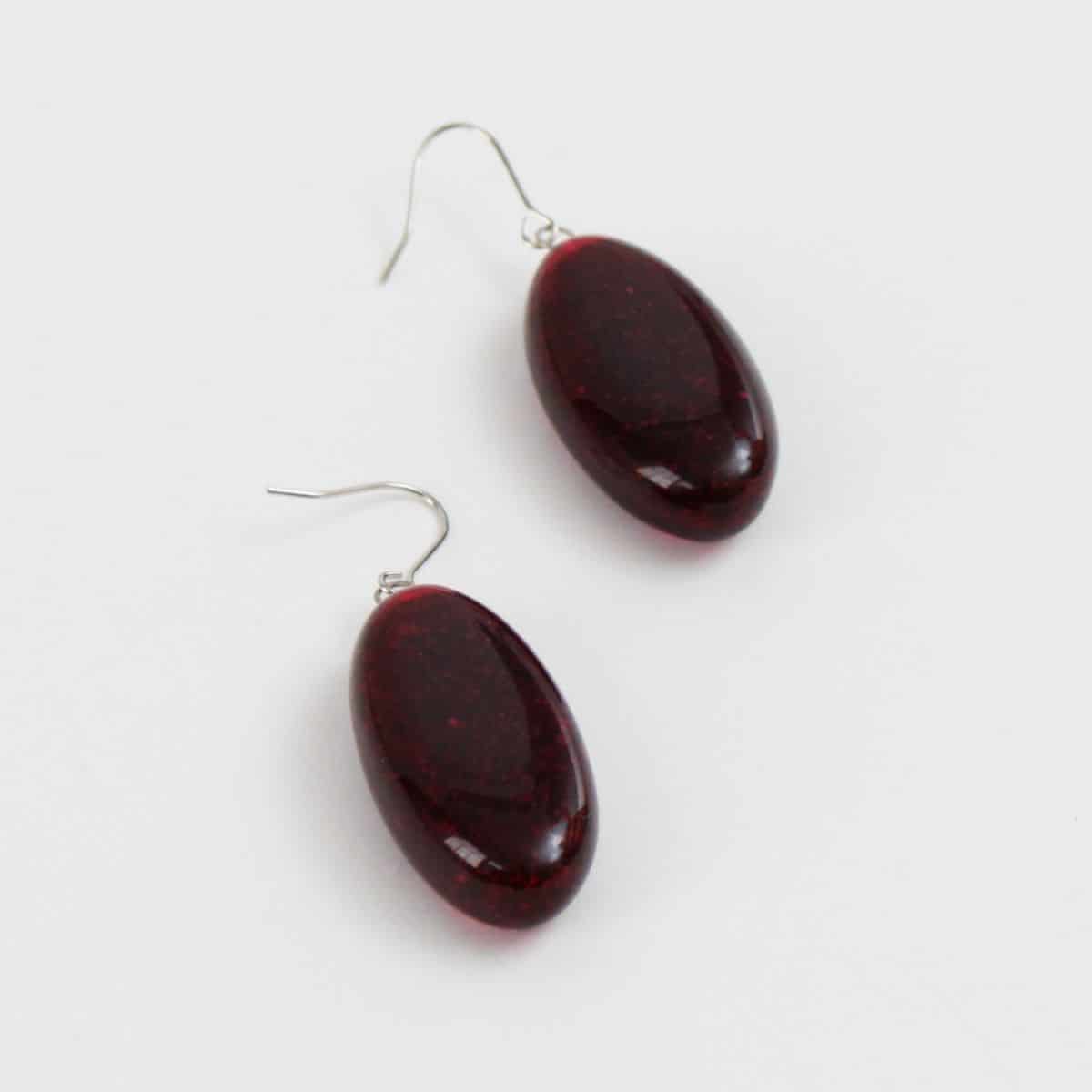 Red Speckled Thea Earring - Sylca Designs - Chunky Jewelry