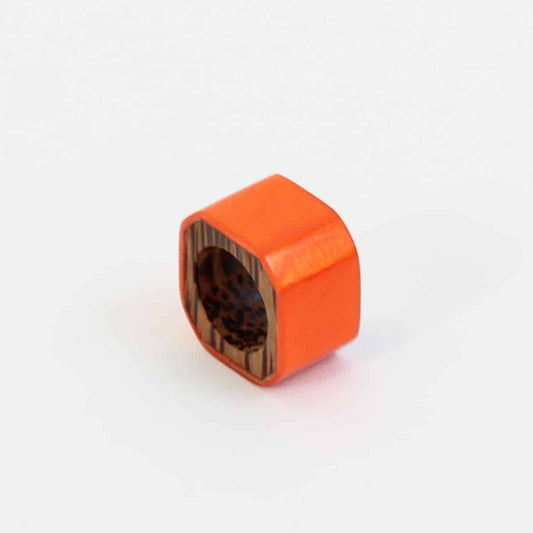 Orange Square Ring by Sylca - Sylca Designs - Chunky Jewelry