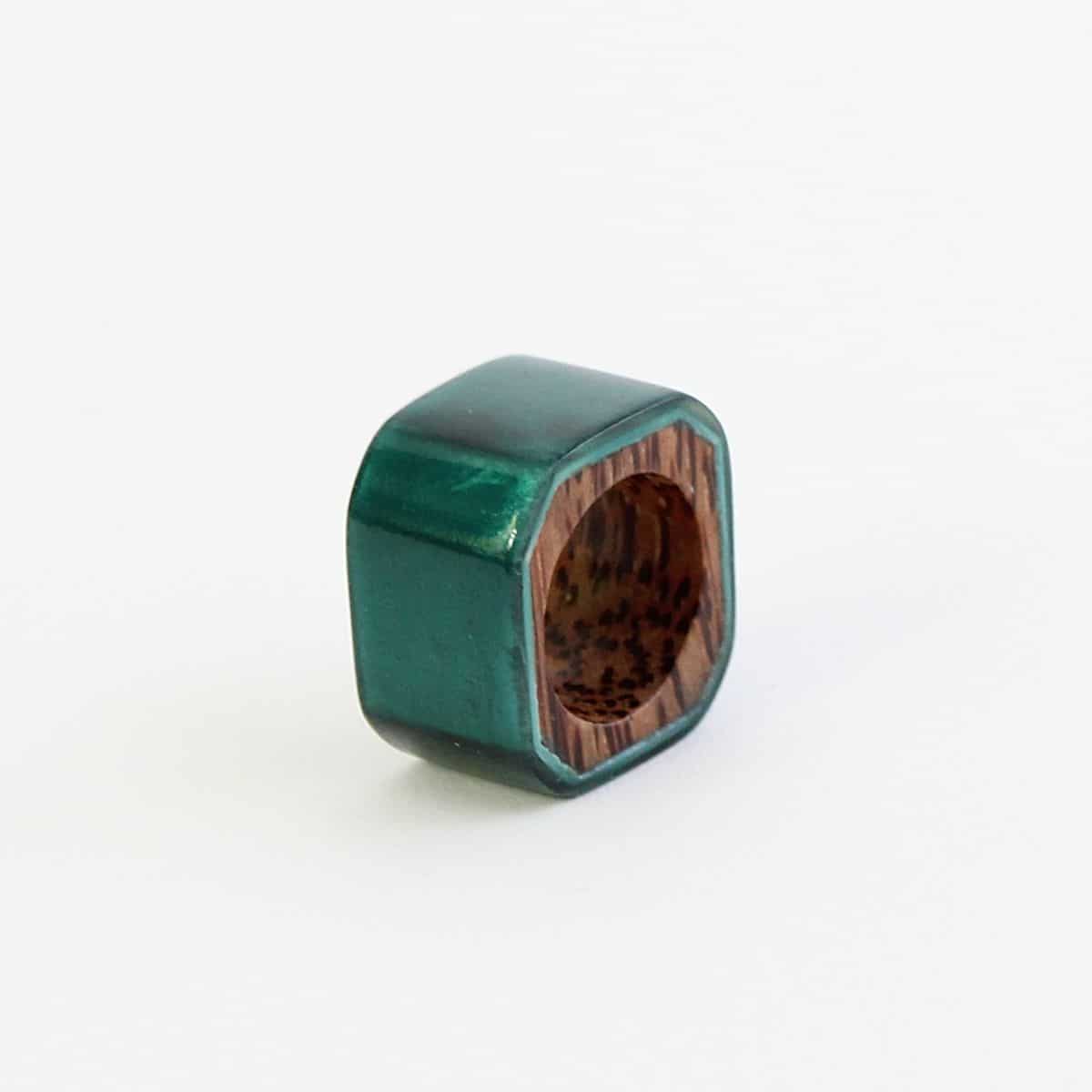 Teal Square Ring by Sylca - Sylca Designs - Chunky Jewelry