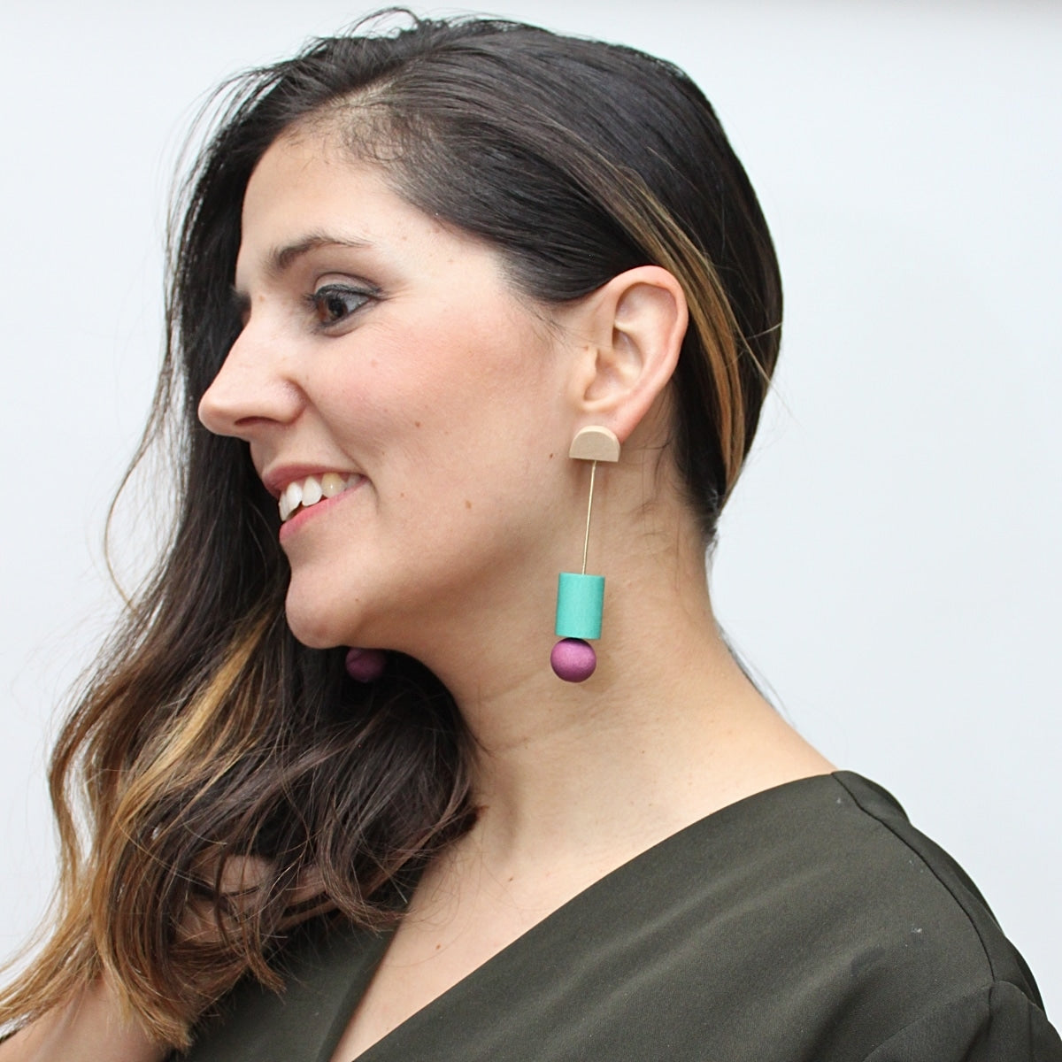 Multi Color Barri Earrings - Sylca Designs - Chunky Jewelry