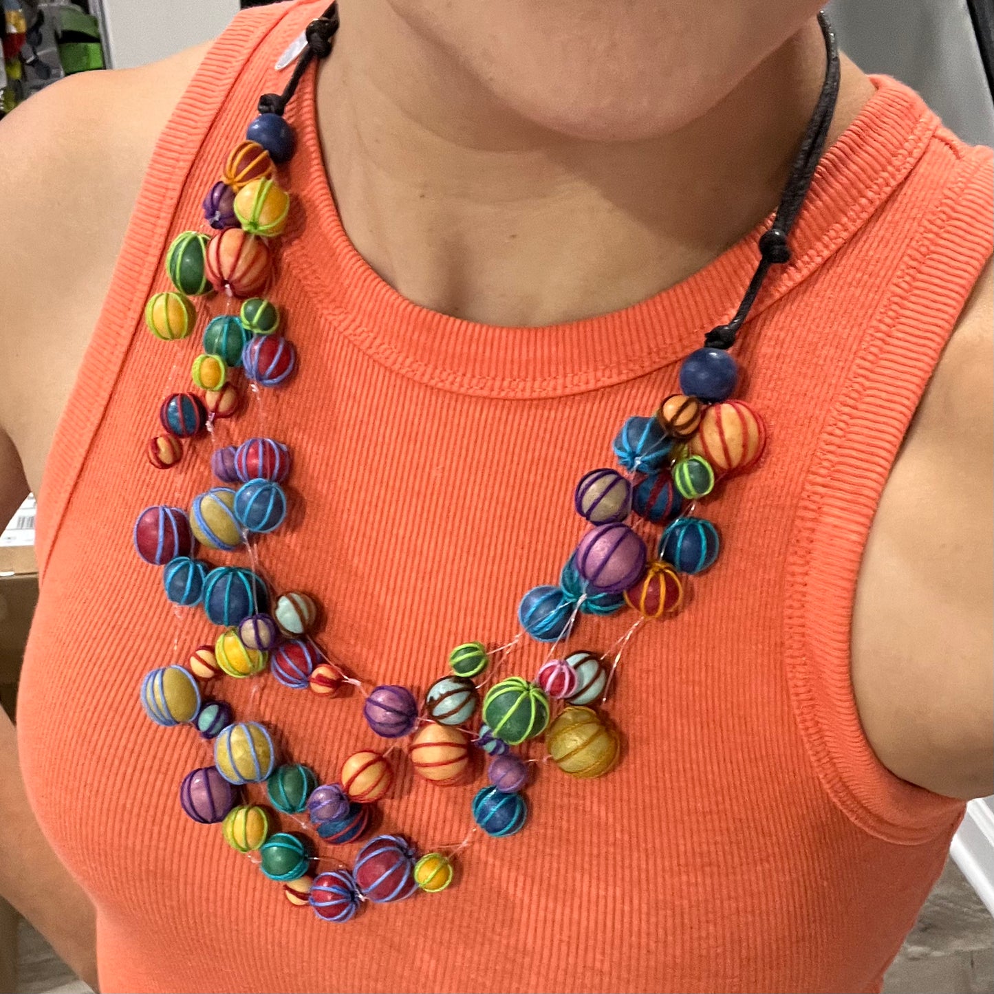 Multi Color Floating Clara Necklace