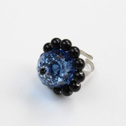 Blue Gem Stone Ring - Sylca Designs - Chunky Jewelry