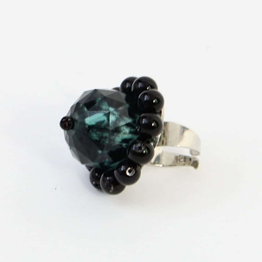 Teal Gem Stone Ring - Sylca Designs - Chunky Jewelry