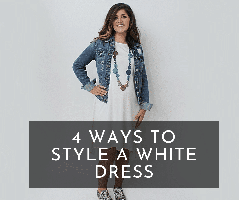 How to accessorize a white dress even in the cooler months