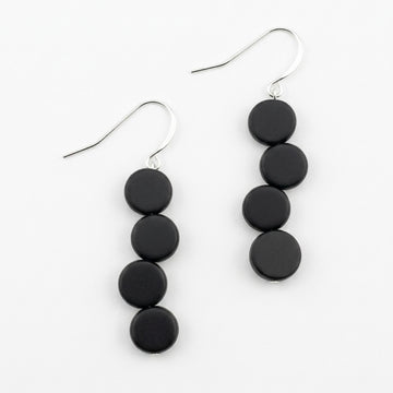 Black Eva Dangle Earrings