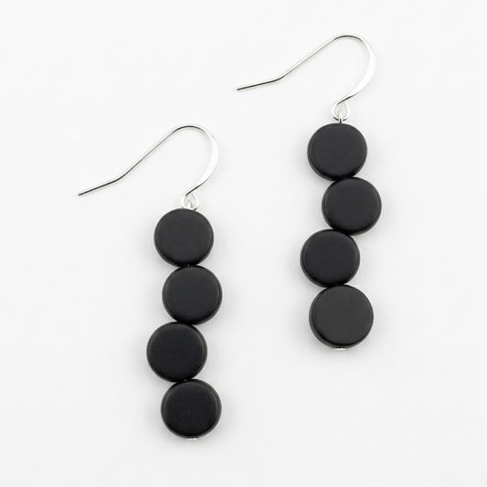 Black Eva Dangle Earrings