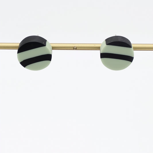 Mint and Black Striped Post