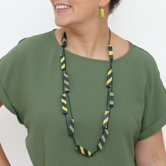 Lime & Navy Alicia Necklace