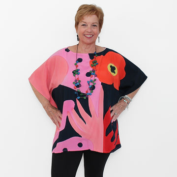 Pink and Coral Blouse