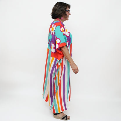 All the Flowers Bright Colored Kaftan