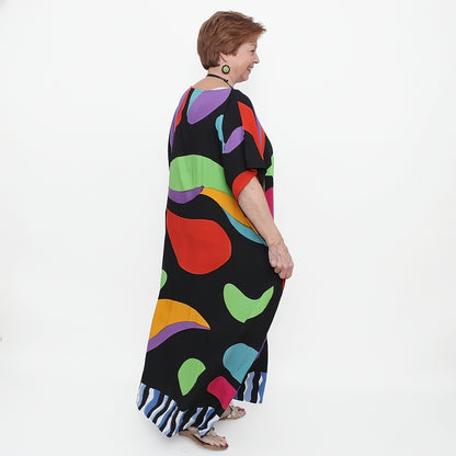 Multi-Color Dramatic Jewel Tone Kaftan