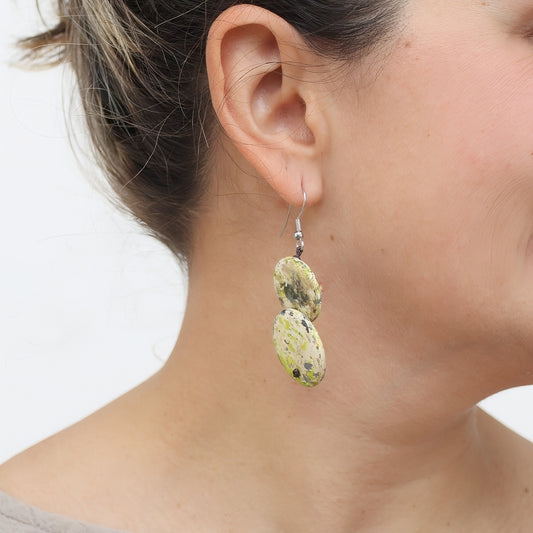 Speckled Green Amelie Earrings