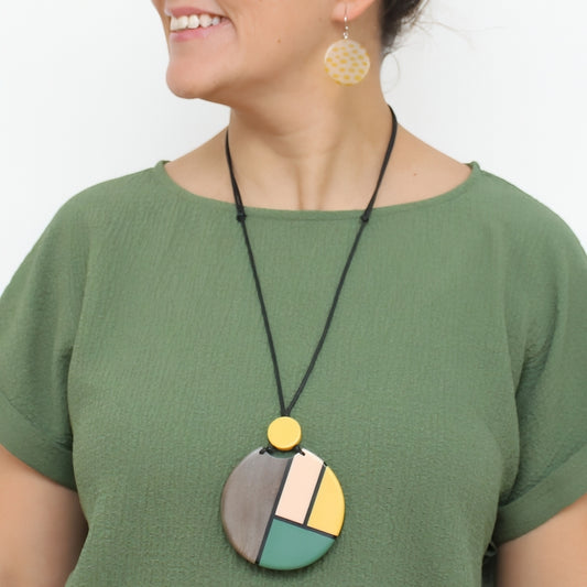 Abstract Artesian Chloe Pendant Necklace
