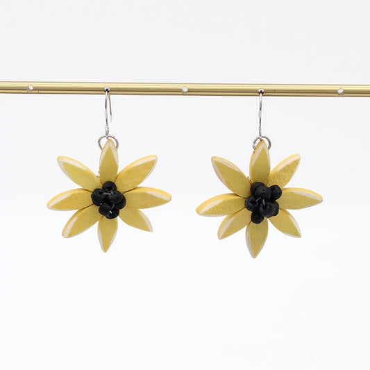 Yellow Amaya Flower Earrings