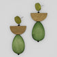 Green Tasi Wooden Earrings
