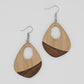 Natural Wood Geometric Fia Earrings