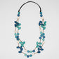 Aqua Lizzie Petal Necklace