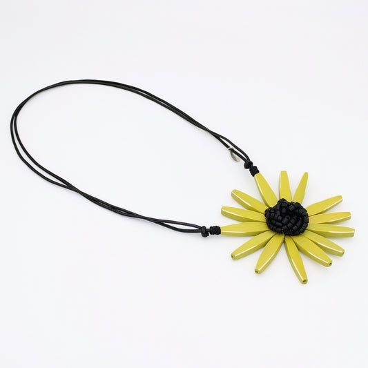 Chartreuse Amaya Flower Statement Necklace