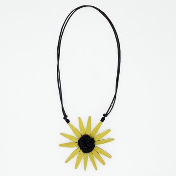 Chartreuse Amaya Flower Statement Necklace