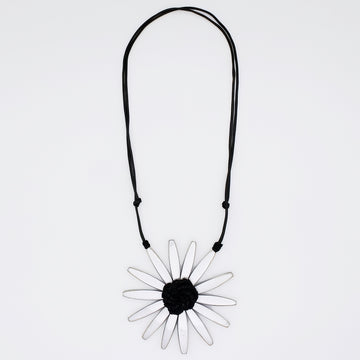 Silver Amaya Flower Statement Necklace