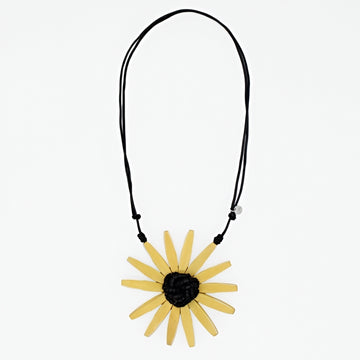 Yellow Amaya Flower Statement Necklace