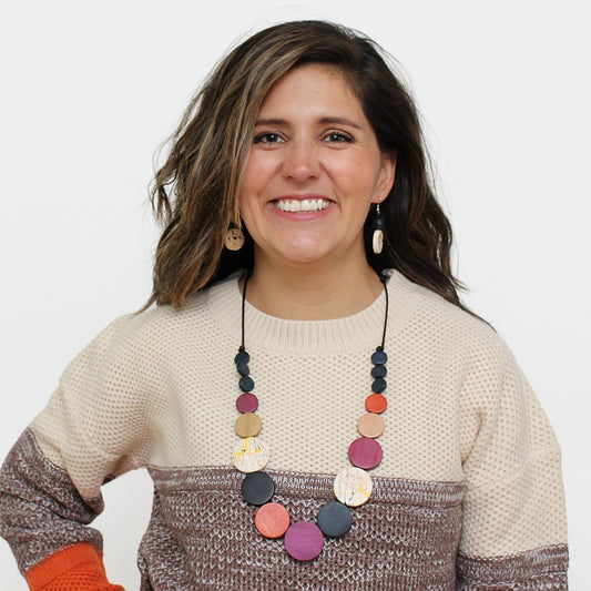 Shades of Wine Splatter Necklace