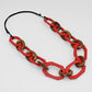 Red-Orange Luzara Link Necklace