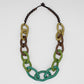Green and Taupe Canyon Link Necklace