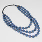 Denim Blue Jacey Triple Strand Necklace