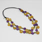 Purple and Mustard Tatum Double Strand Necklace