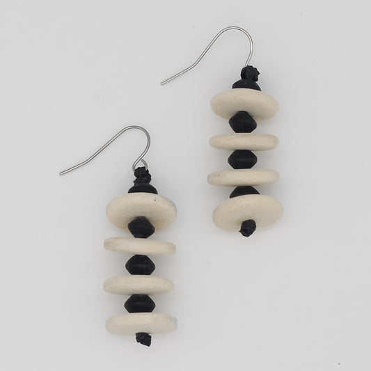 White Tiggy Statement Earrings