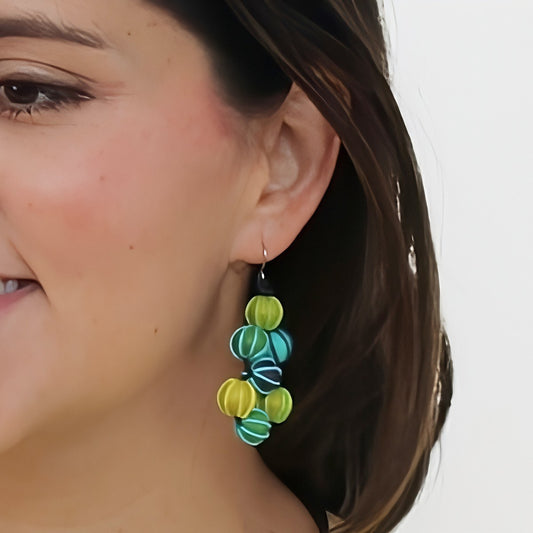 Green Pamela Berries Earrings