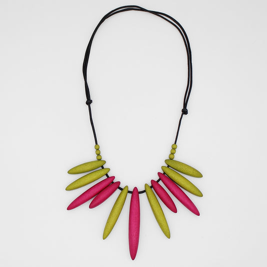 Lime Bird of Paradise Statement Necklace
