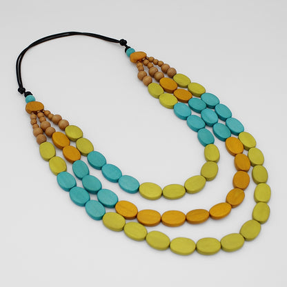 Multi Color Block Maya Necklace